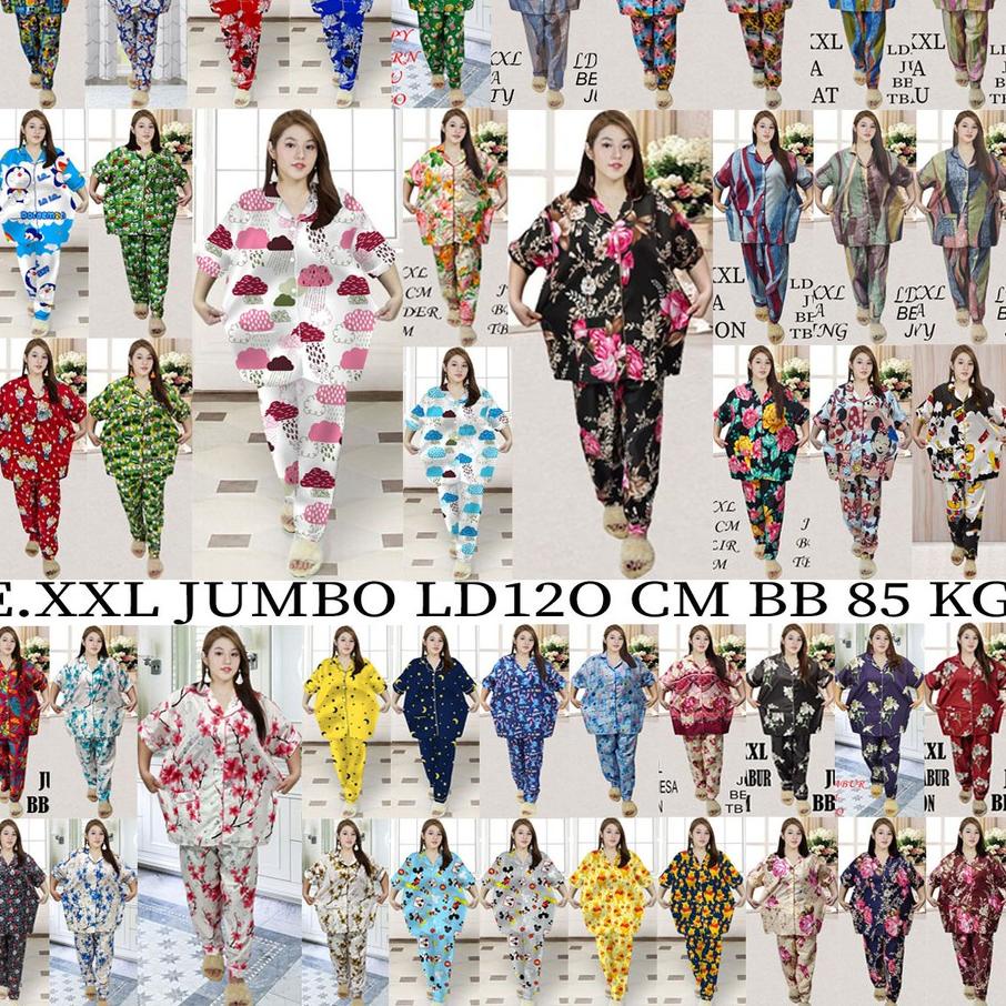 ➸ ISANNY PIYAMA SET SIZE XXL JUMBO MOTIF TIE DIE / BATIK SULTAN1 /KEROPY / READY ◙