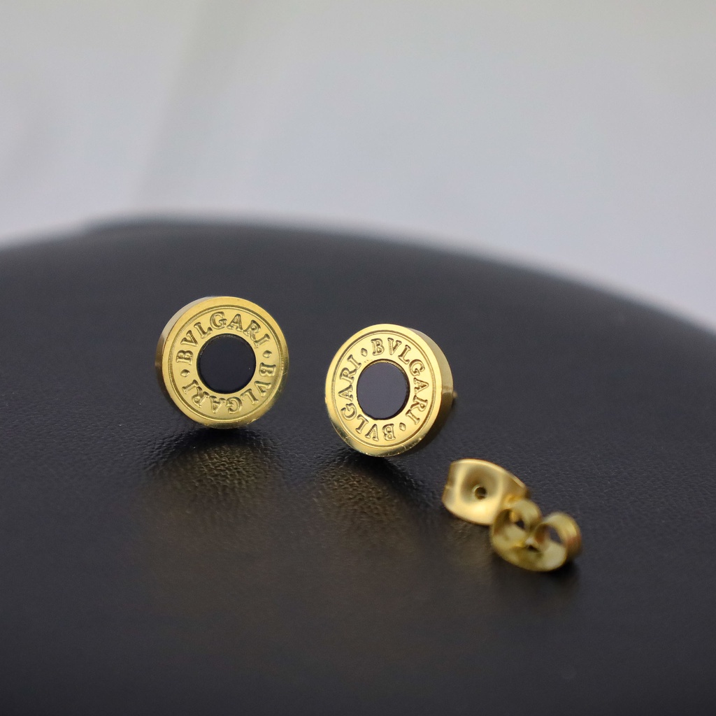 Anting BVL bulat Titanium Stainless Steel 316L anti karat harga grosir bisa bayar di tempat
