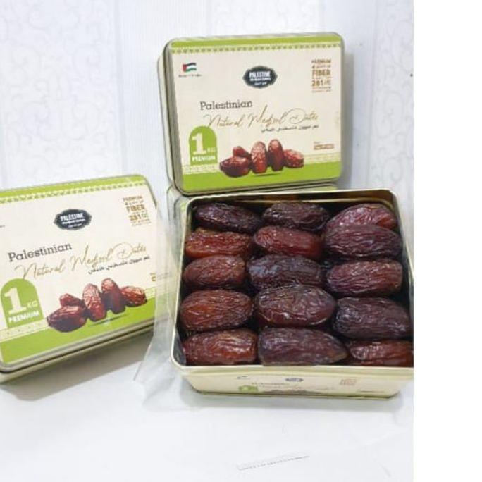 

➯ Kurma Medjool Palestina Premium Jumbo Grade A 1kg / Original Palestine Dates//Kemasan Kaleng ♔