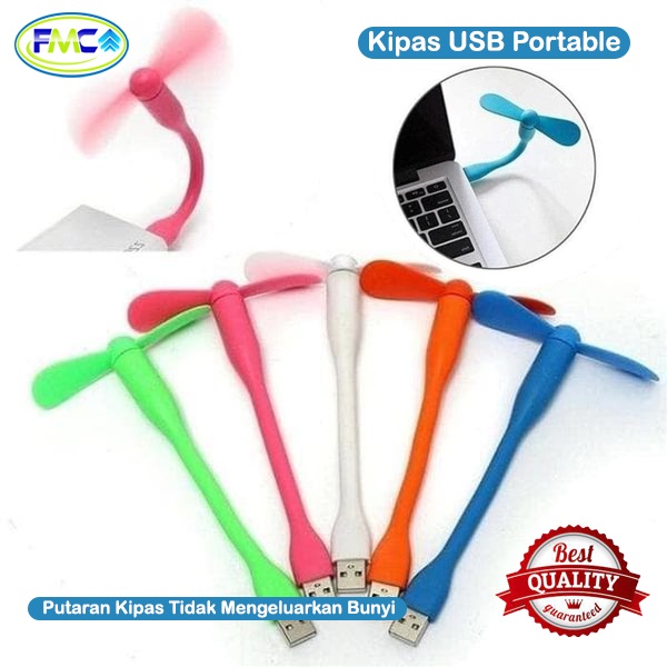 Kipas Portable Mini USB Port Portabel Fleksibel Power Supply PC Notebook Laptop Power Bank