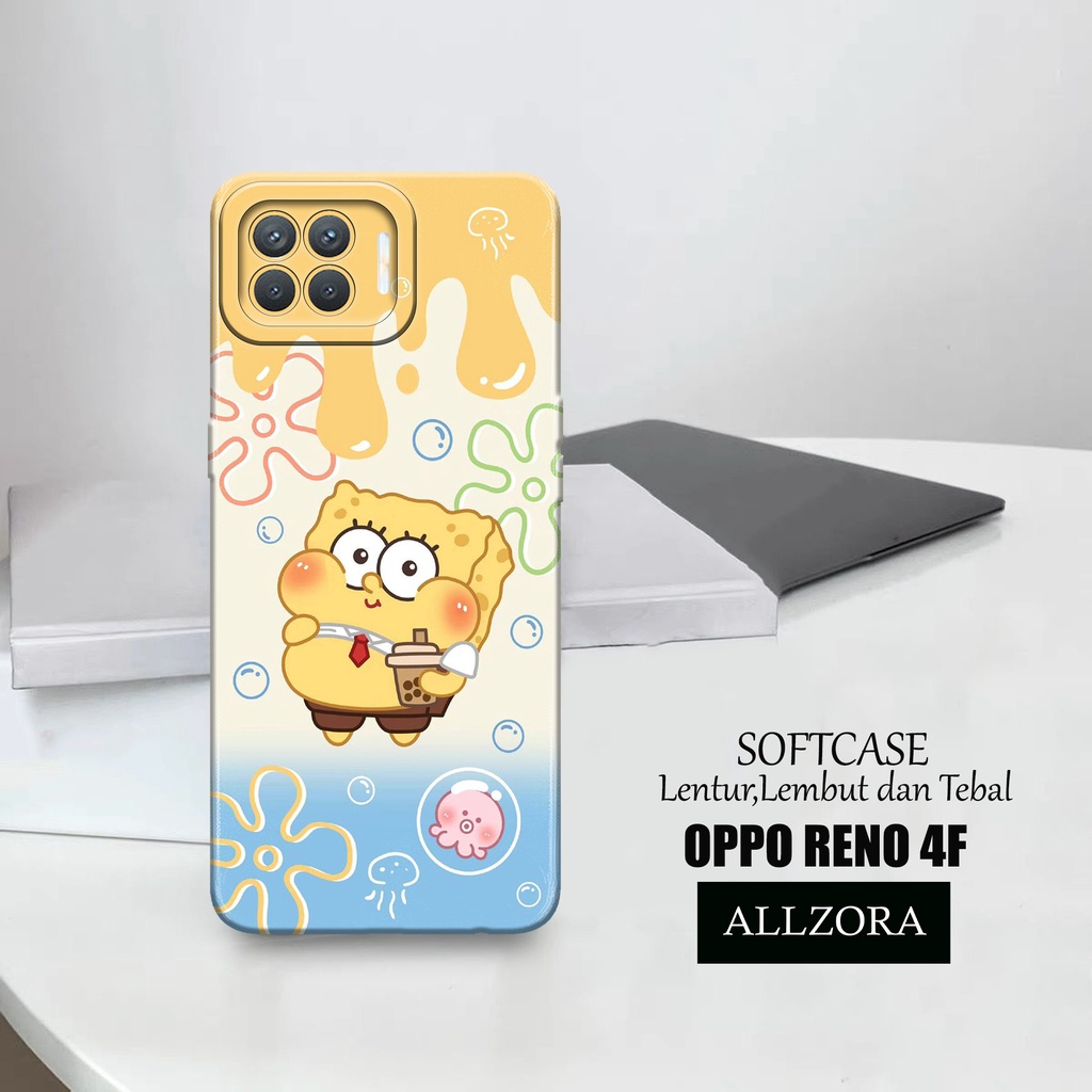 Case Hp Oppo Reno 4F - [ KARTUN ] Casing Oppo Reno 4F Terbaru - Kesing Hp Oppo Reno 4F - Silikon Opp