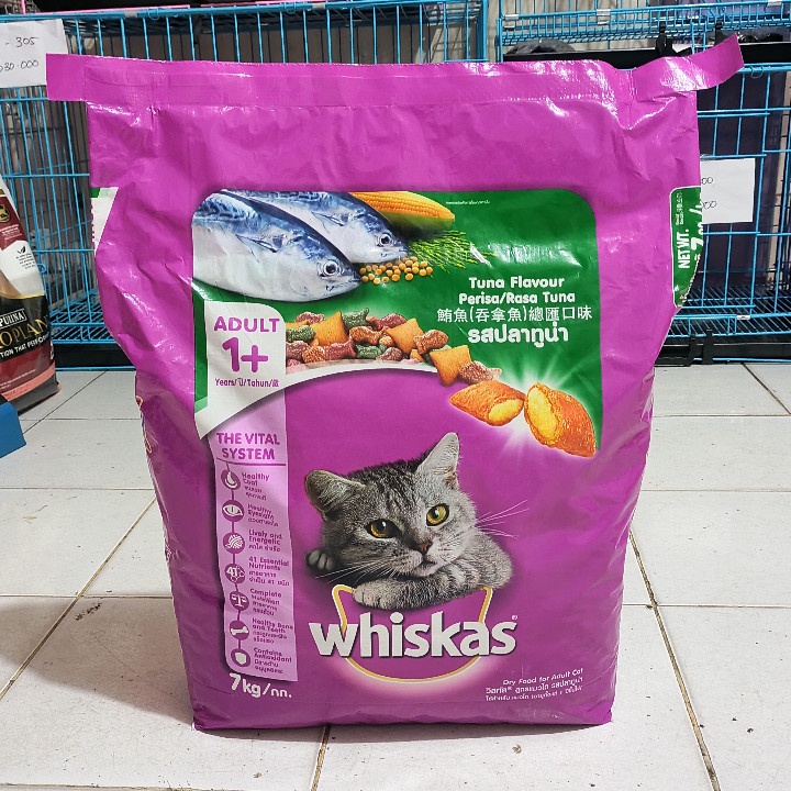 EXPEDISI Makanan Kucing Whiskas Tuna Flavour Adult Kemasan 7KG