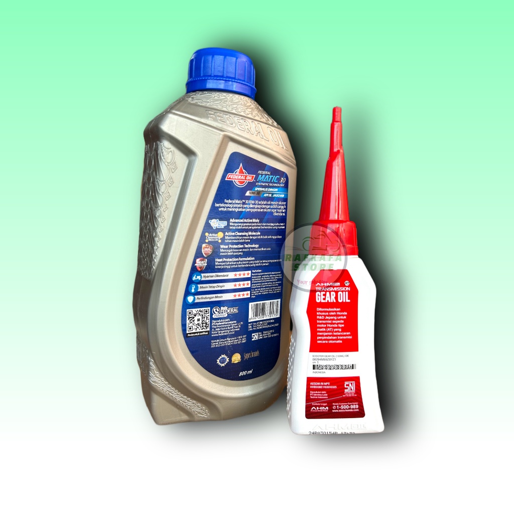 PAKET OLI FEDERAL MATIC SPESIALIS DINGIN 800ML+OLI GARDAN AHM 120ML