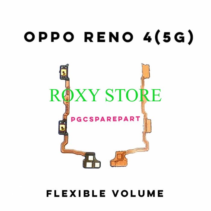 Original Flexible Connector Volume Oppo Reno 4 - 5G -Flexibel Fleksibl Original