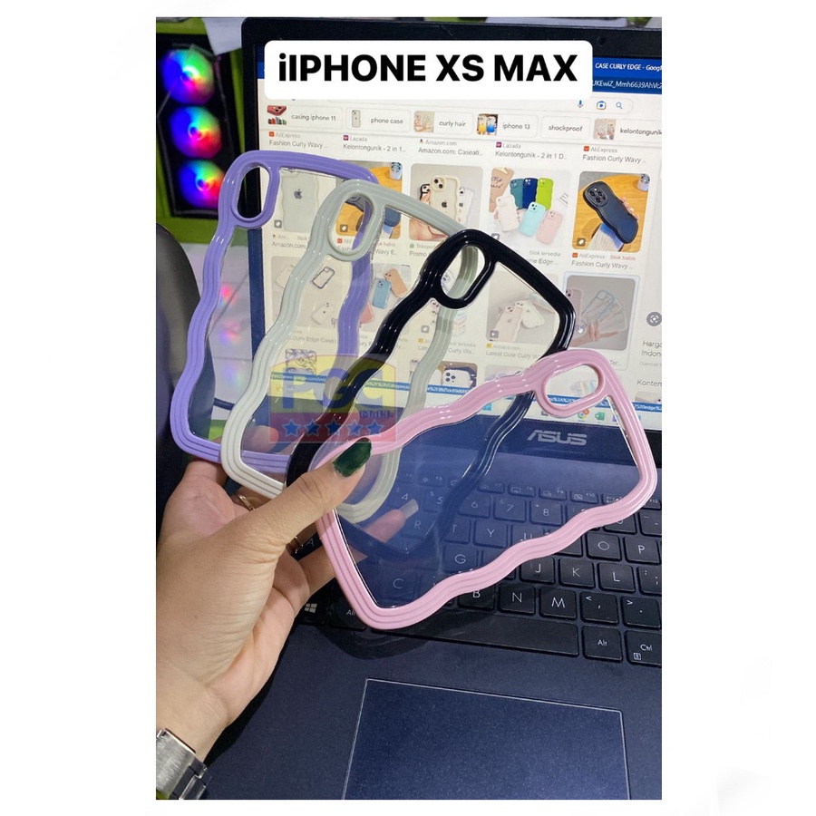 SILIKON HP CURLY EDGE ( IPHONE XS MAX ) CASE TERBARU 2023 - PGC MALL