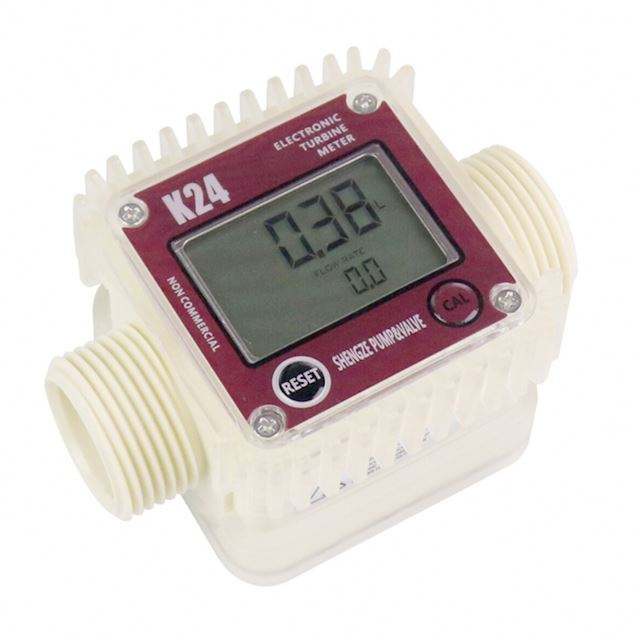 Digital LCD Flow Meter K-24 Turbine Fuel 1 inch for Chemical Liquid K24