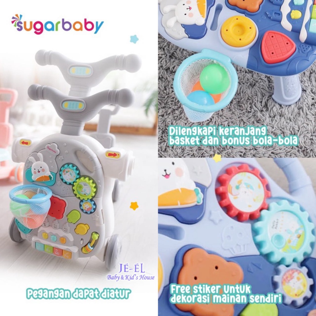 Sugar Baby 5in1 Activity Walker, Ride-On and Scooter/Push walker/Activity walker/Baby walker