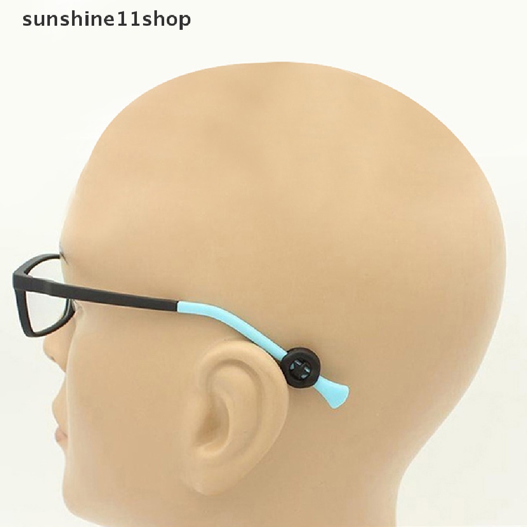 Sho 5pasang Penahan Kacamata Anti Slip Kacamata Bulat Silikon Temple Sleeve N