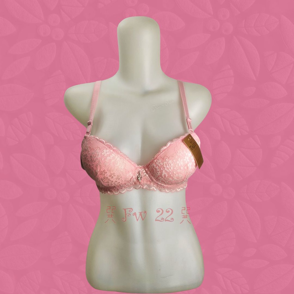 Push Up Bra Tally 2467 Bra Busa Tebal Cup B dengan Kawat dan Motif Bunga yang Cantik