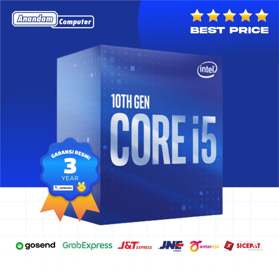 Intel Core i5-10400F - 6 Cores 12 Thread up to 4.3 GHz LGA1200