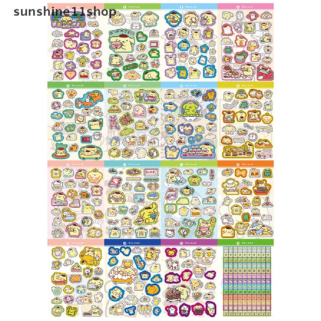 Sho 450 Pcs Kartun Lucu Stiker Kawaii Stationery Sanrio Stiker Kuromi Melody &amp; Coogo Diary Stiker Telepon Dekoratif Scrapbook DIY Stiker N