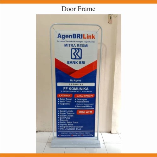 

Terlaris Door Frame Stand Banner 60X160Cm Bahan Alumunium