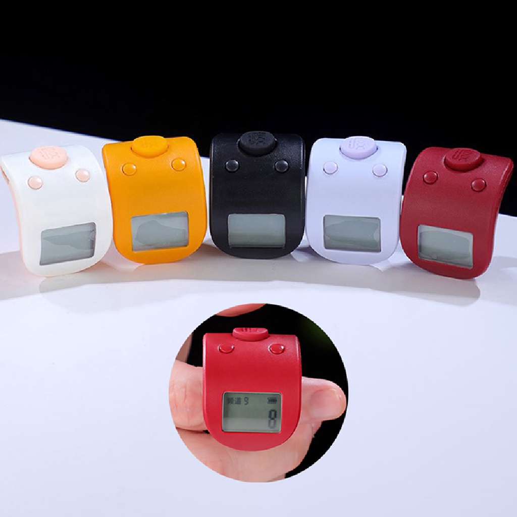 [HeavenDenotation] Cincin Jari Elektronik LCD Digital Mini Hand Tally Counter 9digi Sholat Rechargeable Counters Clicker HDV