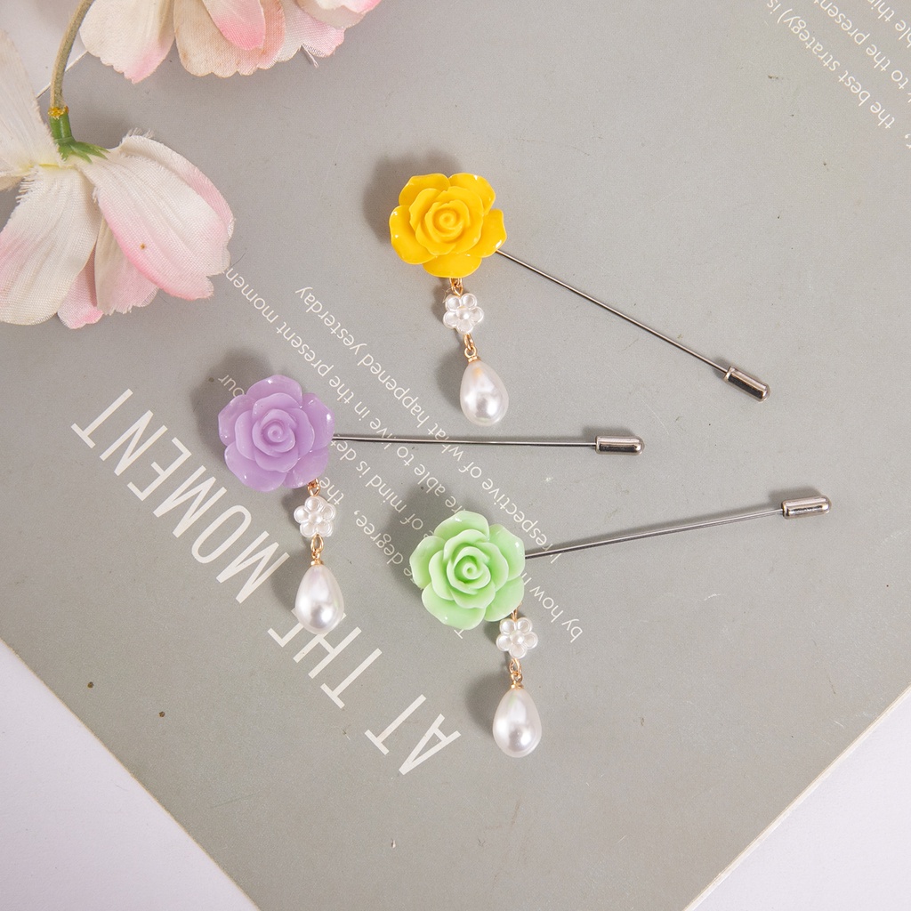 Wanita Bros Untuk Simulasi flowerbroochHandmade Bunga Imitasi pearlBadge Brooch Pin Untuk Wanita DIY Hiasrose Bros Gaun Pesta Pernikahan (XINSHI-B302)