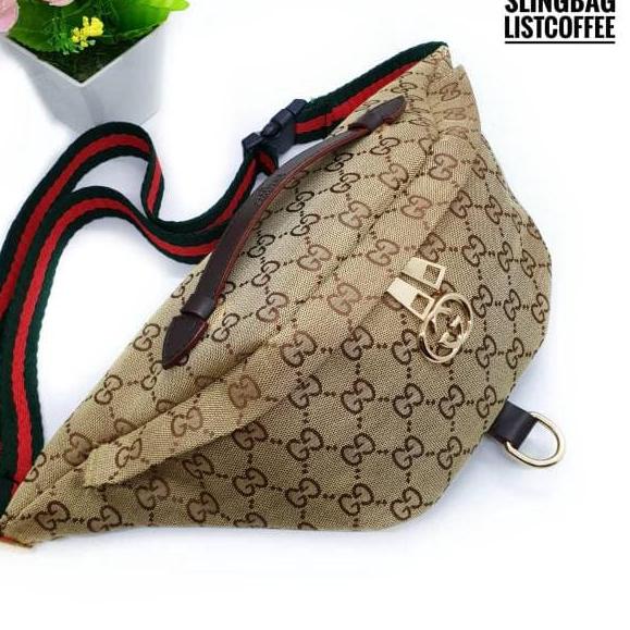 Bisa COD tas pinggang BumBag GUCCI SLING Tas Pinggang Import Wanita waistbag guci BATAM ?
