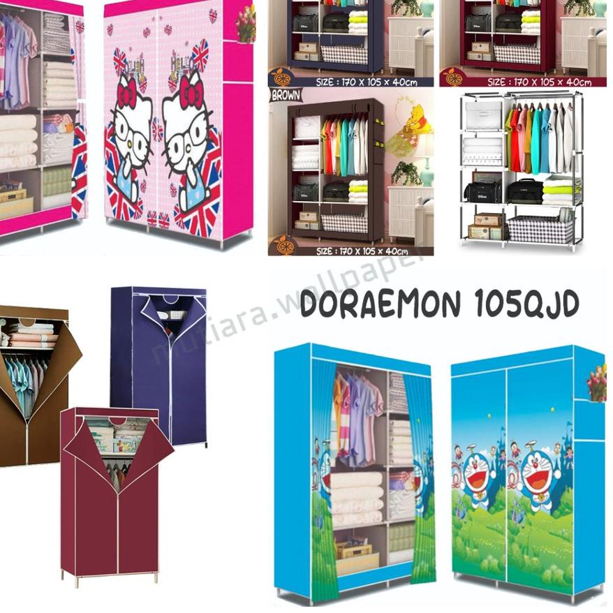 ✦ Lemari Portable Lemari Kain Sisi Ranjang Lemari Serbaguna Lemari Kain Resleting Lemari Gantungan K