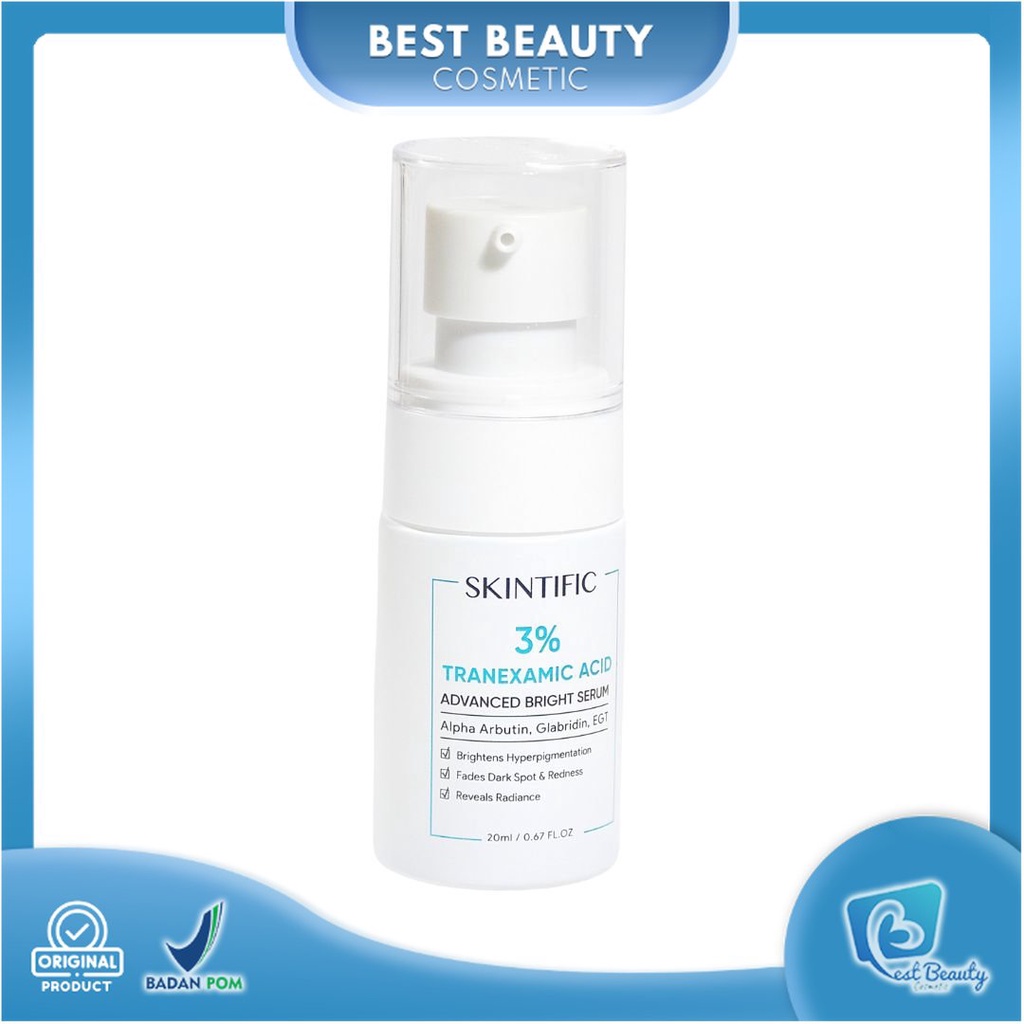 ★ BB ★ SKINTIFIC 3% Tranexamic Acid Advanced Bright Serum 20ML - Serum Wajah