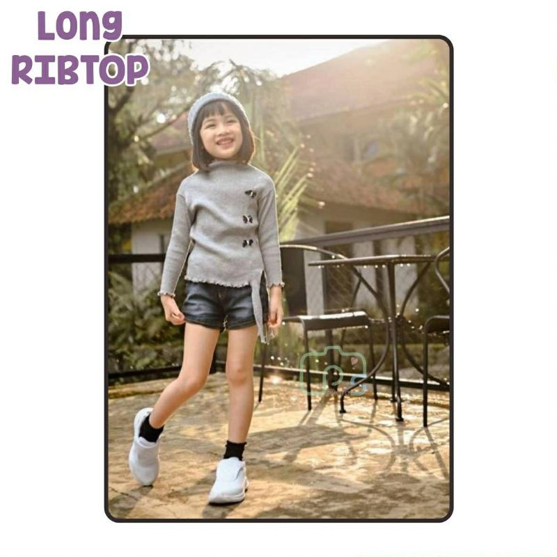 Long Rib Kaos Lengan Panjang Anak