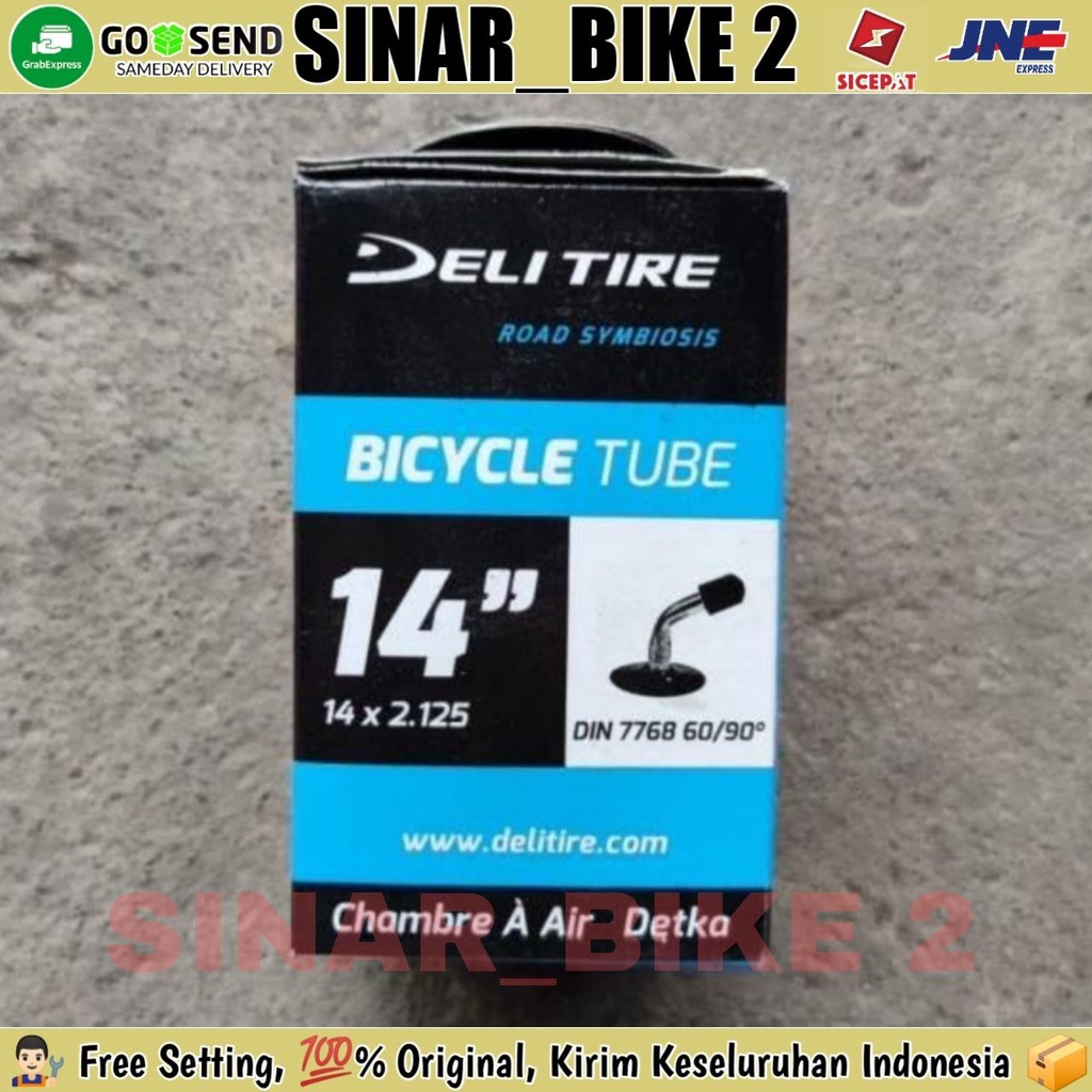 Ban Dalam Sepeda Listrik SWALLOW Deli Tire 14 X 2.125 7768 Pentil Beng