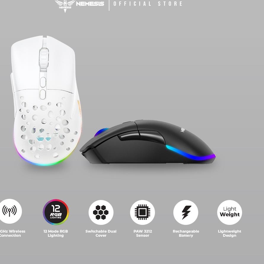 ✪ Mouse Gaming Wireless NYK Nemesis S80 Lite Blackmoon ➼