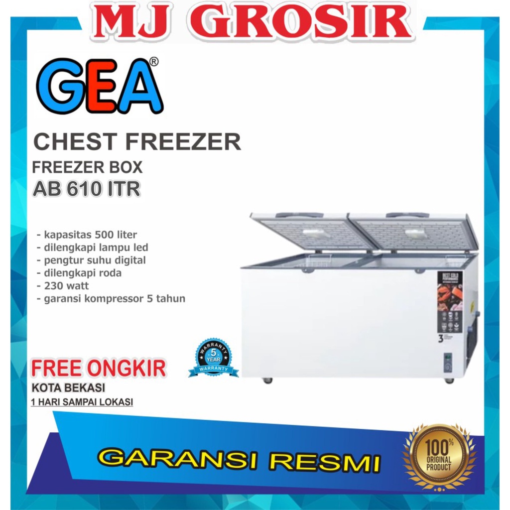 GEA AB 610 iTR CHEST FREEZER BOX 500 L LEMARI PEMBEKU 500 LITER BY GEA