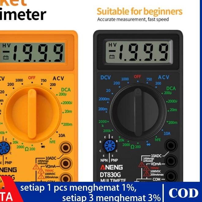 ✲ multimeter avometer multitester digital dt-830b dt830G ♜