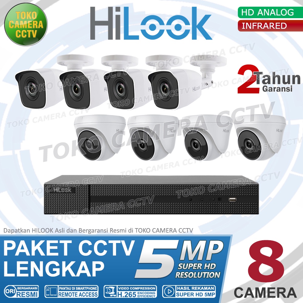 PAKET CCTV HILOOK 5MP 8 CHANNEL