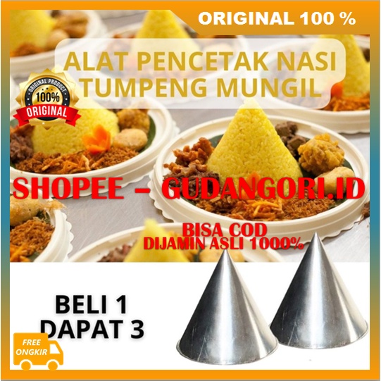 BELI 1 GRATIS 2 Alat Pencetak Nasi Tumpeng Mungil Cetakan Tumpeng Mini ORIGINAL