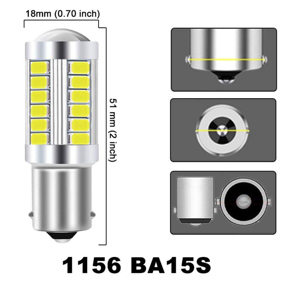 Lanfy Lampu Bohlam Led Mobil 12V 33SMD 1pc Rem Mundur Led Auto Lamp Mobil Super Terang DRL Lampu Parkir Otomatis