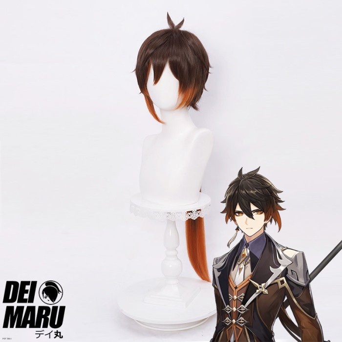 Terlaris Rambut Kostum Wig Zhongli - Wig Zhongli Genshin Impact