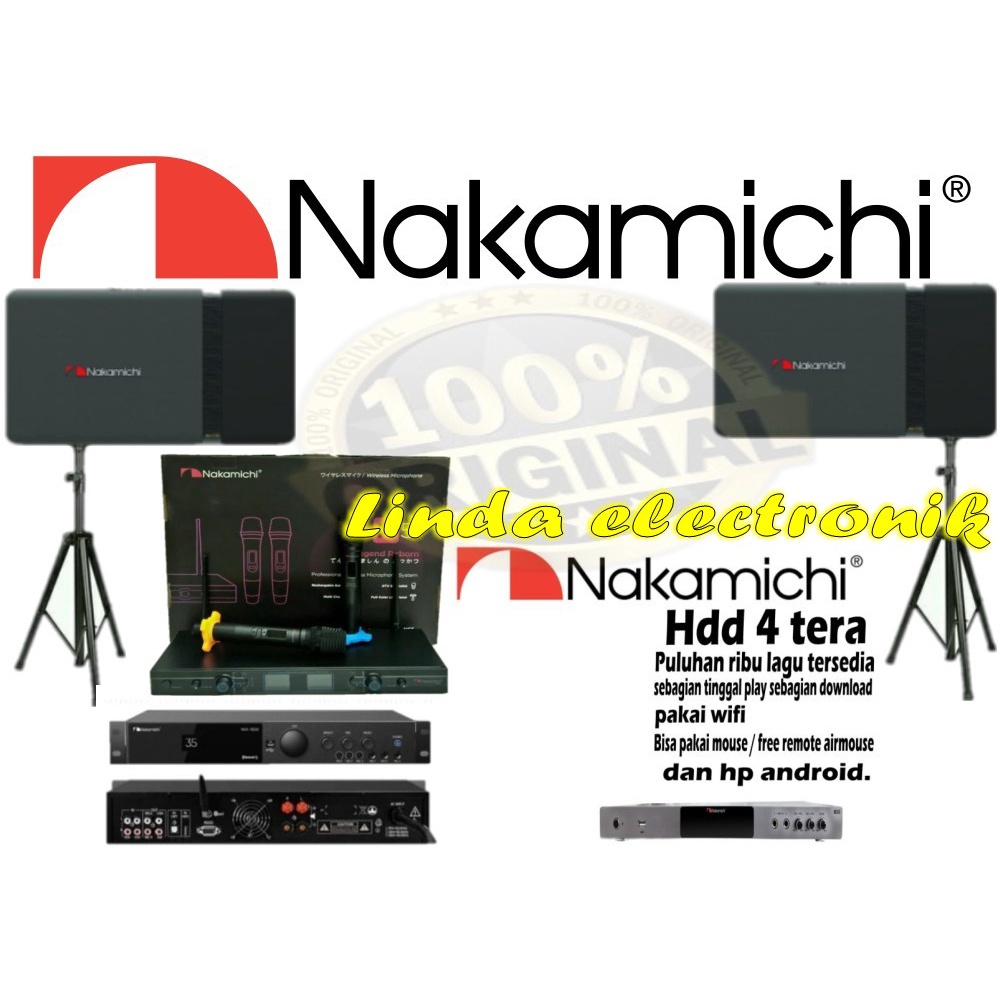 paket karaoke nakamichi nvx9200 av110 n5x nkx55 4 tera original