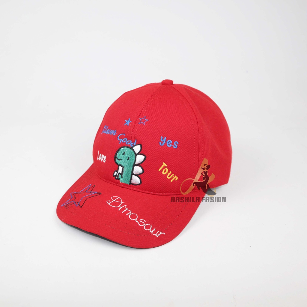 TOPI BASEBALL ANAK LAKI LAKI PEREMPUAN BORDIR DINO TYREX002