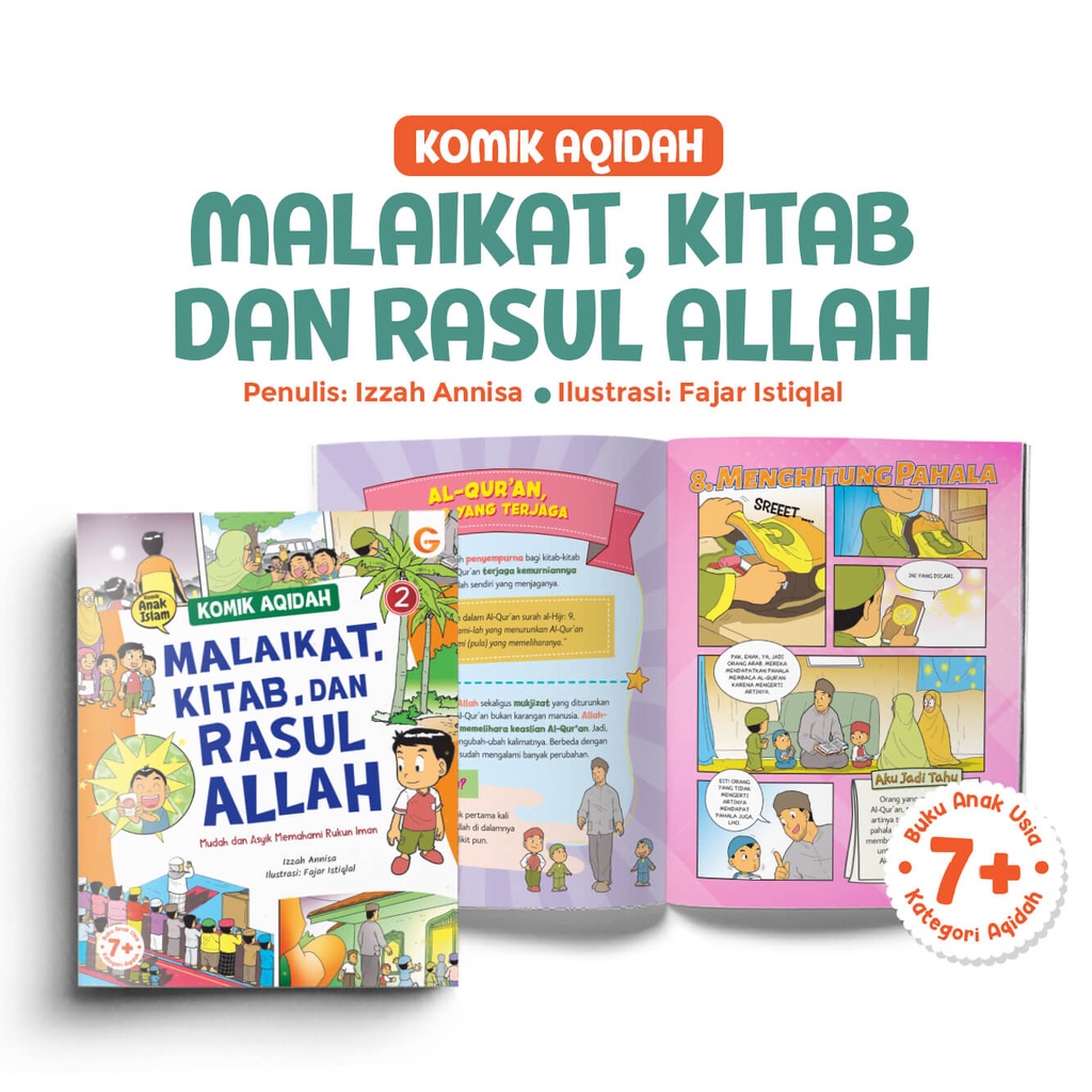 Buku Anak Islami Komik Aqidah : Malaikat, Kitab, dan Rasul Allah - Gema Insani