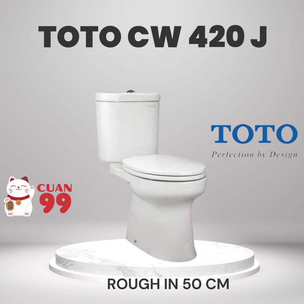 Closet duduk Toto CW 420 J/ SW420JP + TC 505 - Putih