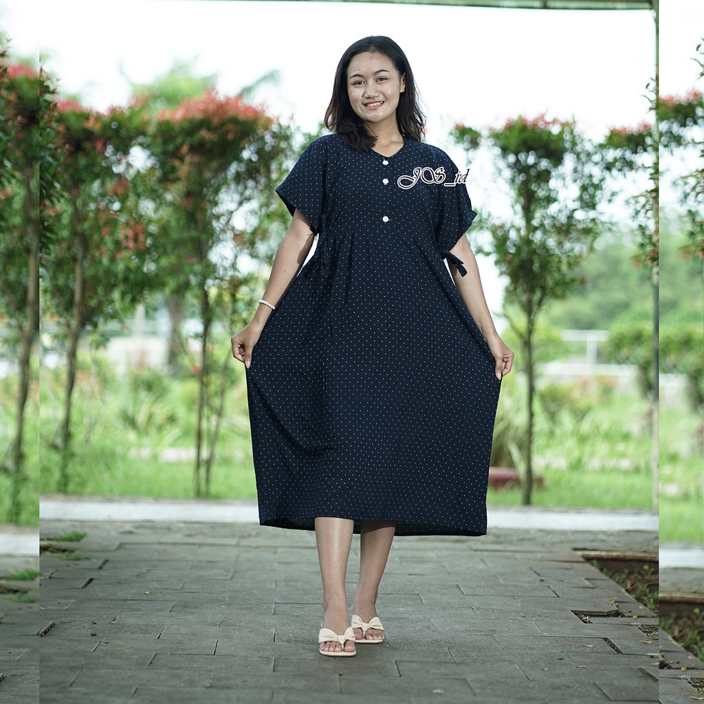 Daster Wanita Chibi Panjang Rayon Grade A Busui Kancing Depan - Baju Tidur Daster Kekinian Motif Terbaru