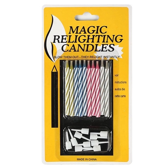 Lilin Magic Relighting Candles isi 10pcs / lilin magic grosir / Lilin Magic / lilin ulang tahun
