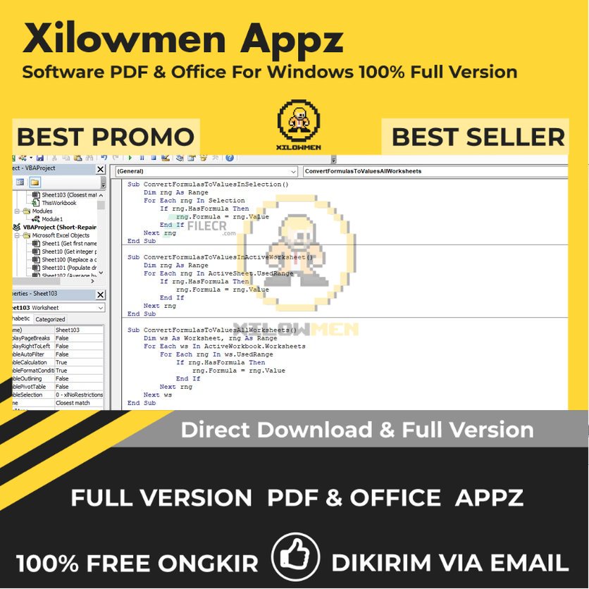 [Full Version]  Code VBA Pro PDF Office Lifetime Win OS