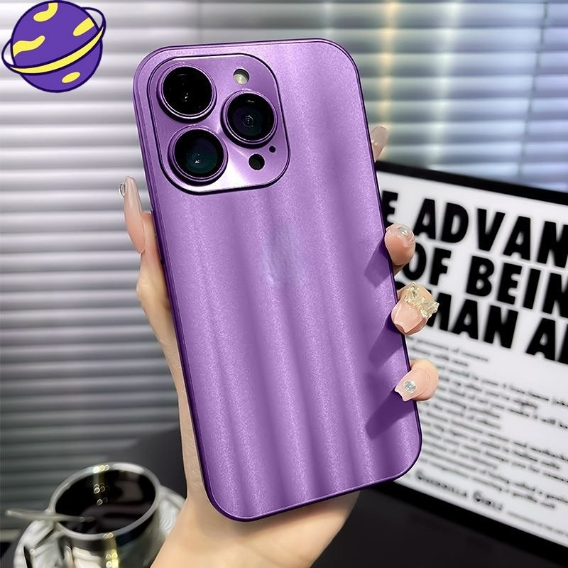 Casing Ponsel Gradasi Laser Ungu Rumput Untuk IPhone 14 Pro MAX 14Plus Casing Pelindung Mata PC Kelas Atas