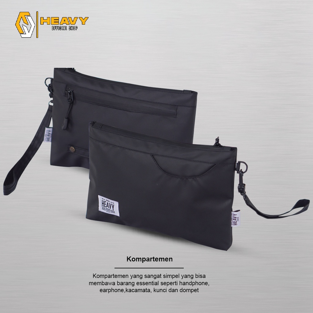 Heavy Clutch Bag Reugen - Tas Handbag Heavy Pouch Bag Main Pocket