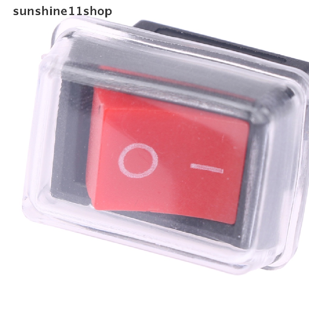 Sho 5Pcs Tombol Tekan Saklar Mini 2Pin On/Off Rocker Switch Dengan Penutup Anti Air N