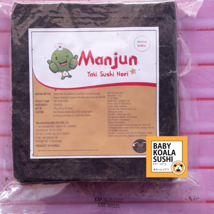 

♣ MANJUN Sushi Nori Kimbab 50 S Halal │ Nori Gimbab Import Lembar Rumput Lautt. ➷