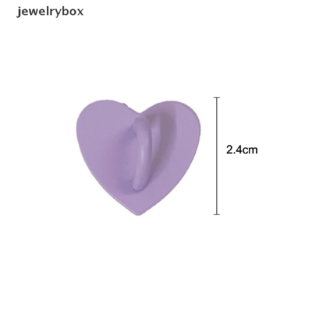 [jewelrybox] Kawaii Perekat Logam Jantung Telepon Pesona Pemegang Ponsel Case Jari Cincin Stand Hooks Gesper Ch Clasp Aksesoris Butik