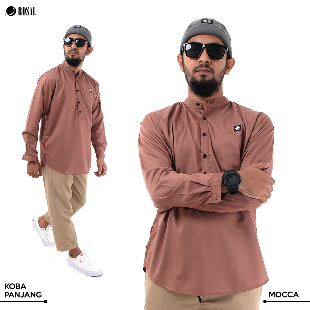 Charyatink - ROSAL KOBA Baju Koko Pria Lengan Panjang Basic