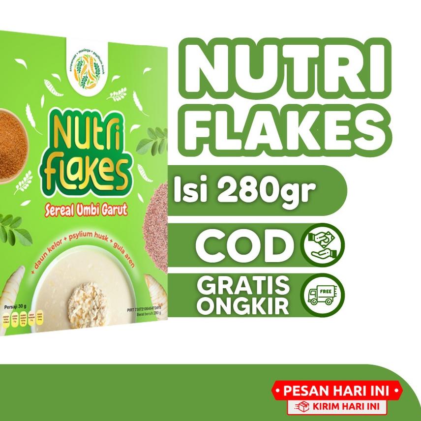 

⅍ Nutriflakes Sereal Umbi Garut Untuk Asam Lambung Gerd Maag Mag Diet Turunkan Berat Badan Original ❁