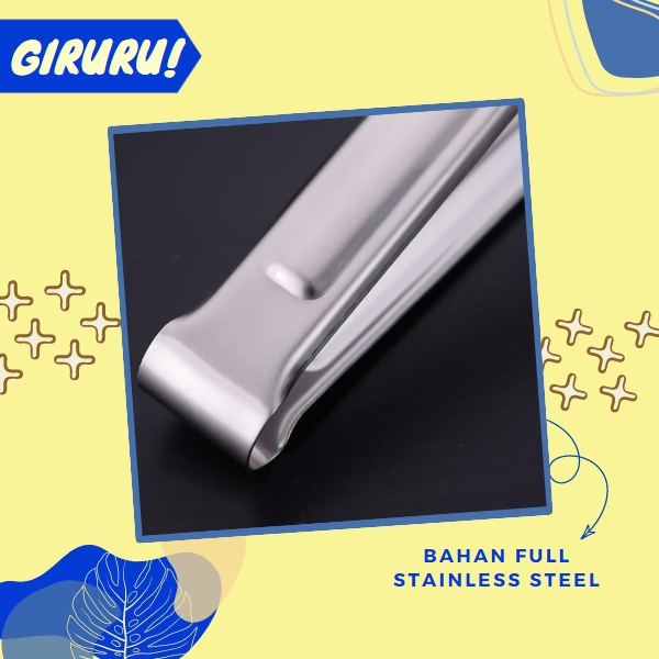 PENJEPIT MAKANAN STAINLESS STEEL / CAPITAN MAKANAN SERBA GUNA / PENJEPIT KUE ROTI GORENGAN SAYUR / Capitan Jepitan Makanan Gorengan/Penjepit Makanan/Capitan Makanan/Capitan Gorengan/Capitan Roti BBQ Stainless 24&amp;29cm / Penjepit Makanan Tahan Panas Stenlis