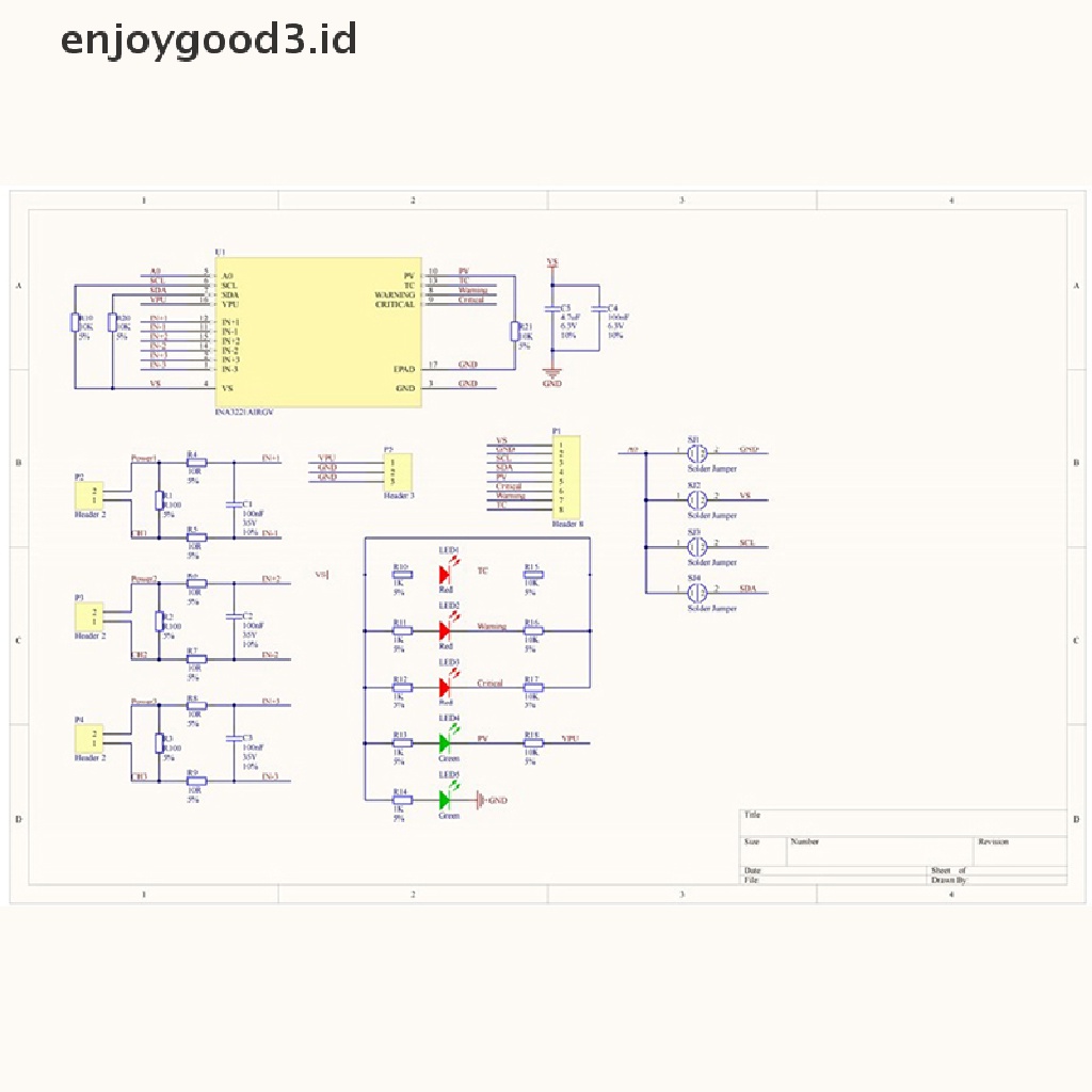 [Rready Stock] INA3221 Modul Triple-Channel Pengukuran Sisi Tinggi Shunt Bus Voltage Monitor (ID)