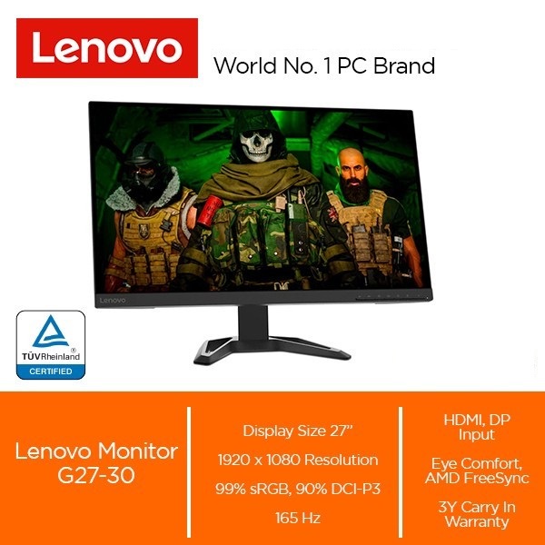 Monitor Gaming Lenovo G27-30 27" VA 165Hz 1Ms 99sRGB HDMI