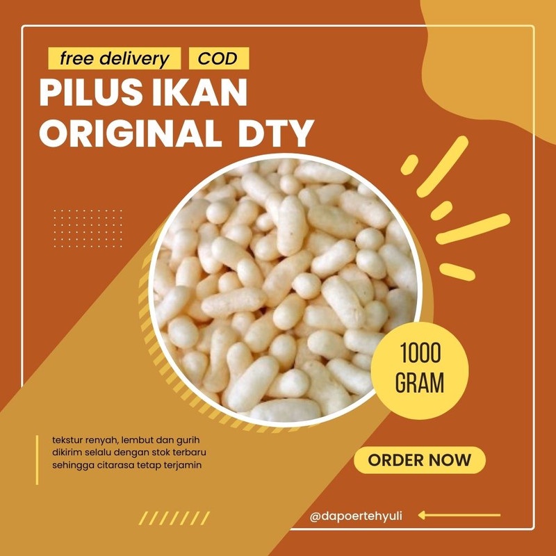 

Pilus Ikan Original DTY | Snack Kiloan | Snack Murah - 1 Kg