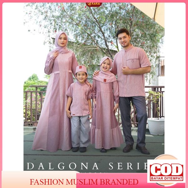 SARIMBIT KELUARGA KEKE BUSANA  TERBARU DALGONA SERIES MAROON  TERBARU 2023 BAJU COUPLE PASANGAN FAMI