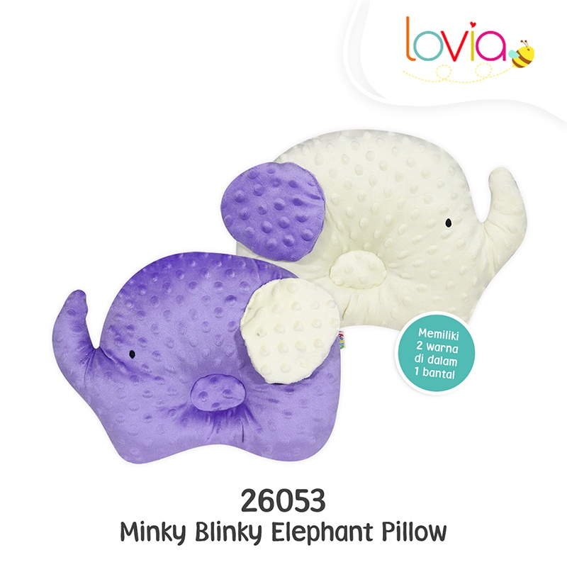 Kiddy Bantal Peyang Bayi / Baby Pillow Kepala Anak Minky Blinky Elephant Pillow / 26053